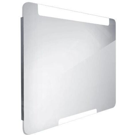 Nimco Miroirs - Miroir avec éclairage LED, 800x700 mm, aluminium ZP 22003