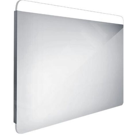 Nimco Miroirs - Miroir avec éclairage LED, 900x700 mm, aluminium ZP 23019