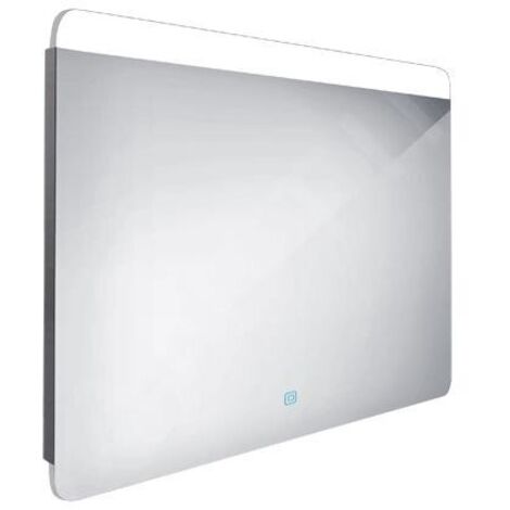 Nimco Miroirs - Miroir avec éclairage LED, 900x700 mm, capteur tactile, aluminium ZP 23019V
