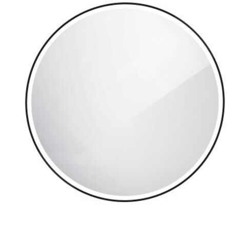 Nimco Miroirs - Miroir avec éclairage LED, diamètre 60 cm, noir mat ZPC 28000R-90