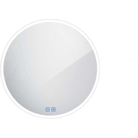 Nimco Miroirs - Miroir avec éclairage LED, diamètre 60 cm, touches tactiles, aluminium ZP 26000RVX