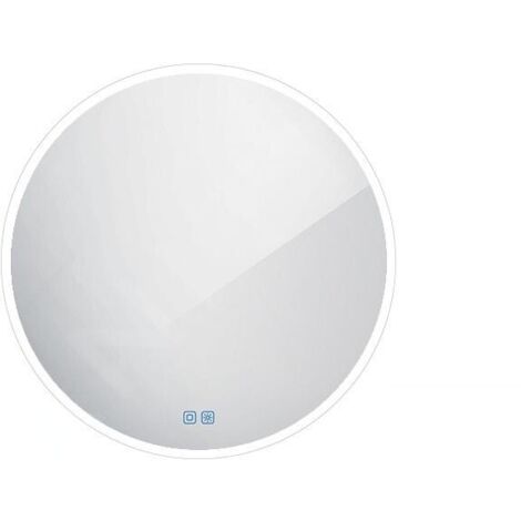 Nimco Miroirs - Miroir avec éclairage LED, diamètre 80 cm, touches tactiles, aluminium ZP 26002RVX