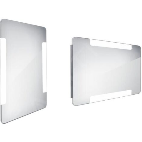 Nimco Miroirs - Miroir de salle de bain LED 500 x 800 mm, arrondi, aluminium ZP 18001