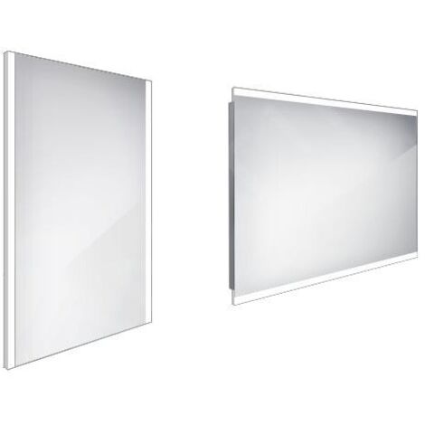 Nimco Miroirs - Miroir de salle de bains LED 500 x 700 mm, carré, aluminium ZP 11001