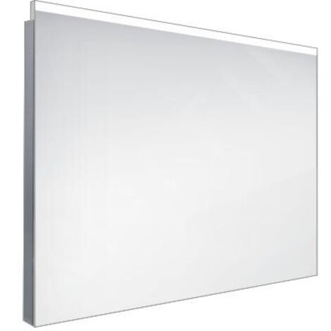 Nimco Miroirs - Miroir de salle de bains LED 800 x 600 mm, carré, aluminium ZP 8003