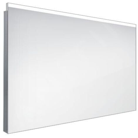 Nimco Miroirs - Miroir de salle de bains LED 900 x 600 mm, carré, aluminium ZP 8019
