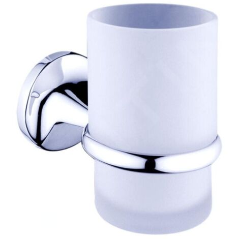 Nimco Monolit - Pot à brosse à dents et à dentifrice avec support, verre dépoli/chrome MO 4058C-26