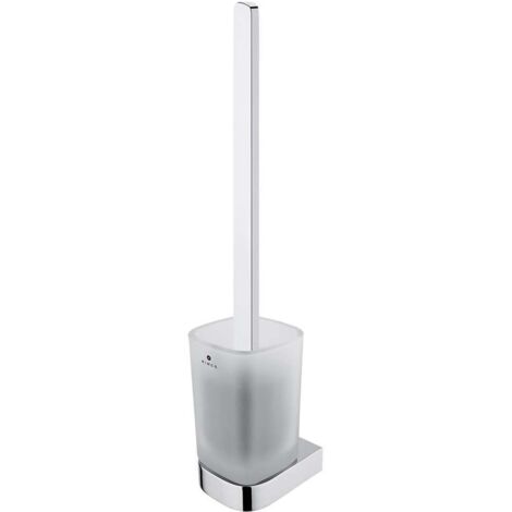 Nimco Nikau - Escobilla de WC de pared, con soporte, cristal mate/cromo NK 30094CN-HR-26