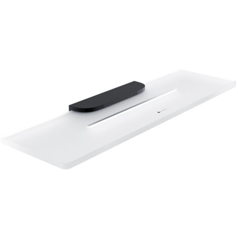 Nimco Nikau étagère de salle de bain avec trous, noir mat, 40 cm NKC X440-90