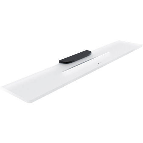 Nimco Nikau étagère de salle de bain avec trous, noir mat, 60 cm NKC X460-90