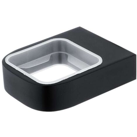 Nimco Nikau - Supporto per dispenser, bicchiere o portasaponetta, nero opaco NKC 30050X-90