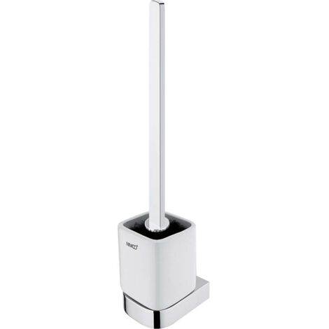 Nimco Nikau - Wand-WC-Bürste mit Halter, Keramik/Chrom, weiß NK 30094KN-HR-26