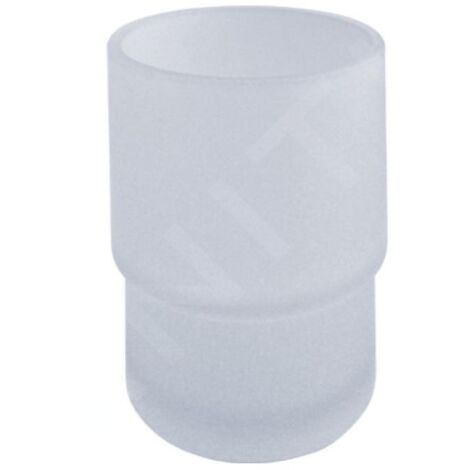 Nimco Pièces de rechange - Verre pour brosse à dents et dentifrice, sans support, verre mat 1058C