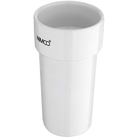 Nimco Piezas de recambio - Vaso de repuesto para cepillo y pasta de dientes sin soporte, blanco 1058K-N