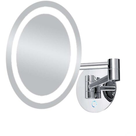 Nimco Specchi cosmetici - Specchio cosmetico sospeso con illuminazione LED, cromo ZK 20165-26