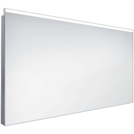 Nimco Specchi - Specchio con illuminazione LED, 100x60 cm, alluminio ZP 8004