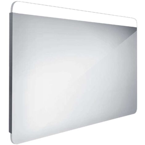 Nimco Specchi - Specchio con illuminazione LED, 100x70 cm, alluminio ZP 23004