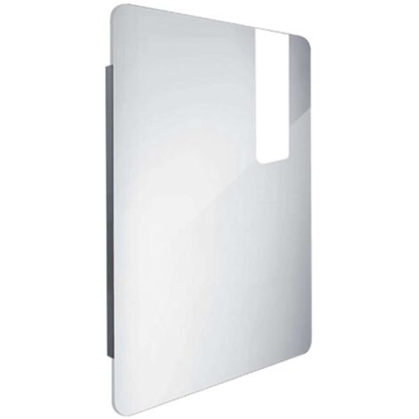 Nimco Specchi - Specchio con illuminazione LED, 60x80 cm, alluminio ZP 25002