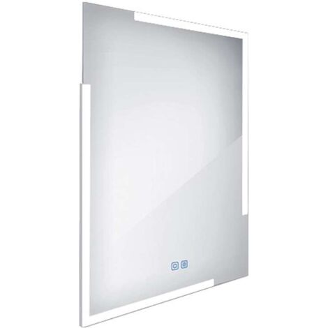 Nimco Specchi - Specchio con illuminazione LED, 60x80 cm, sensore tattile, alluminio ZP 14002VX
