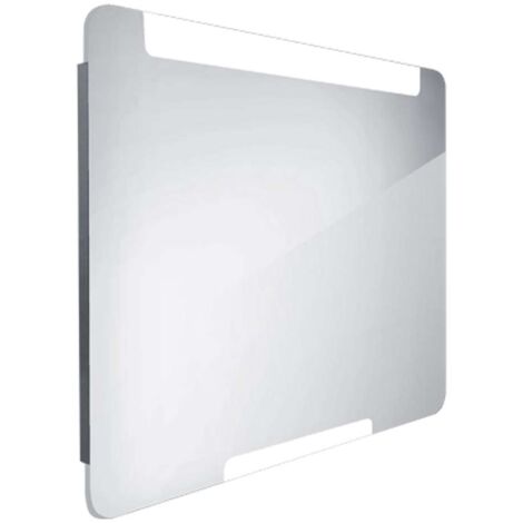 Nimco Specchi - Specchio con illuminazione LED, 80x70 cm, alluminio ZP 22003