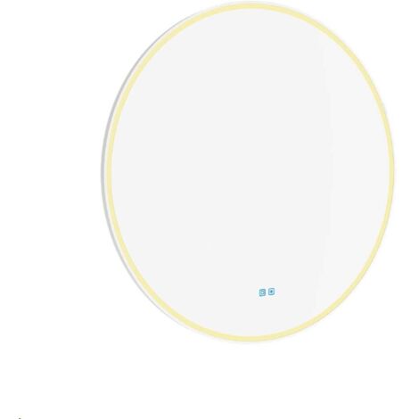 Nimco Specchi - Specchio con illuminazione LED, diametro 80 cm, sensore tattile, bianco ZPB 28002RVX-05