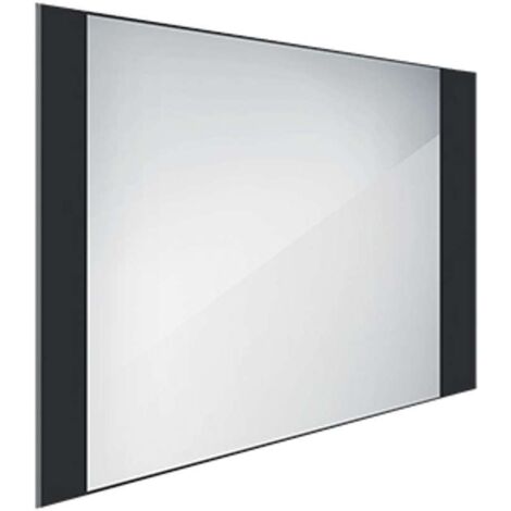 Nimco Specchi - Specchio con luce LED, 80x60 cm, alluminio/nero ZPC 41003-90