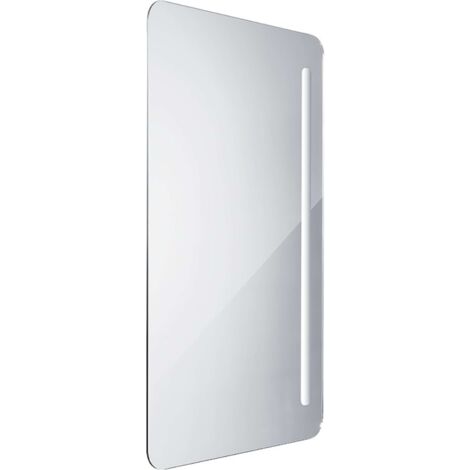 Nimco Specchi - Specchio da bagno serie 2000 retroilluminato a LED, 100x60 cm, quadrato, alluminio ZP 2004