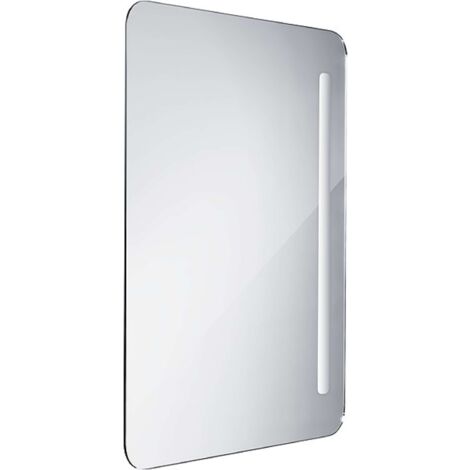 Nimco Specchi - Specchio da bagno serie 2000 retroilluminato a LED, 80x60 cm, quadrato, alluminio ZP 2003