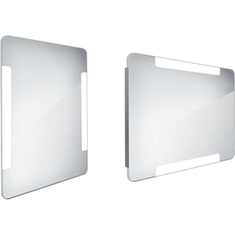 Nimco Spiegel - Bad-LED-Leuchtspiegel 60x80 cm, abgerundet, Aluminium ZP 18002