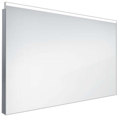 Nimco Spiegel - LED-Badezimmerspiegel 90x60 cm, quadratisch, Aluminium ZP 8019