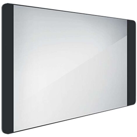 Nimco Spiegel - Spiegel mit LED-Beleuchtung, 100x60 cm, Aluminium/schwarz ZPC 42004-90