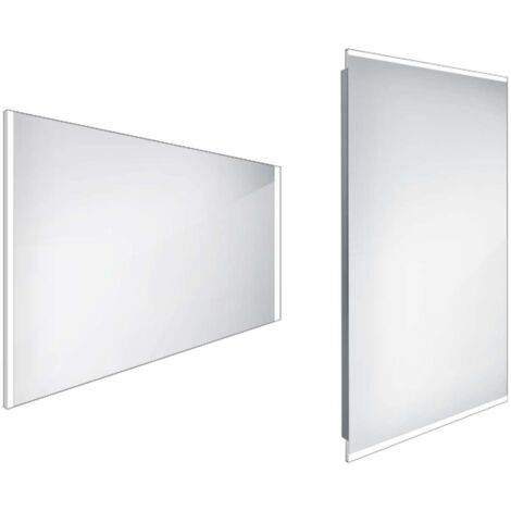 Nimco Spiegel - Spiegel mit LED-Beleuchtung, 100x70 cm, Aluminium ZP 11004