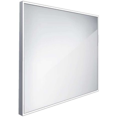 Nimco Spiegel - Spiegel mit LED-Beleuchtung, 60x60 cm, Aluminium ZP 13066