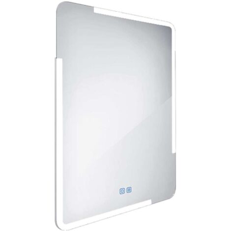 Nimco Spiegel - Spiegel mit LED-Beleuchtung, 60x80 cm, Berührungssensor, Aluminium ZP 15002VX
