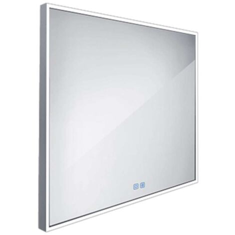 Nimco Spiegel - Spiegel mit LED-Beleuchtung, 70x70 cm, Berührungssensor, Aluminium ZP 13077VX
