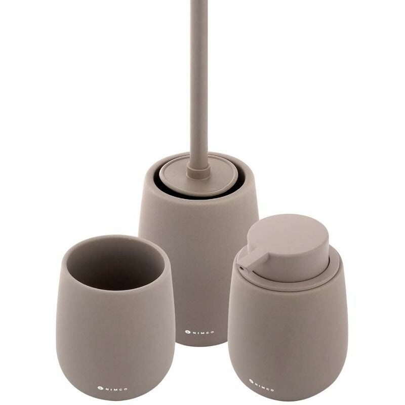 Tabo - Ensemble d'accessoires de salle de bains, marron ta SET-07 - Nimco