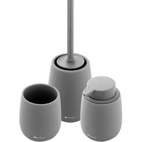 Nimco Tabo - Set de accesorios de baño, gris oscuro TA SET-08