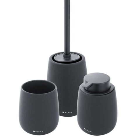 Nimco Tabo - Set de accesorios de baño, negro TA SET-90
