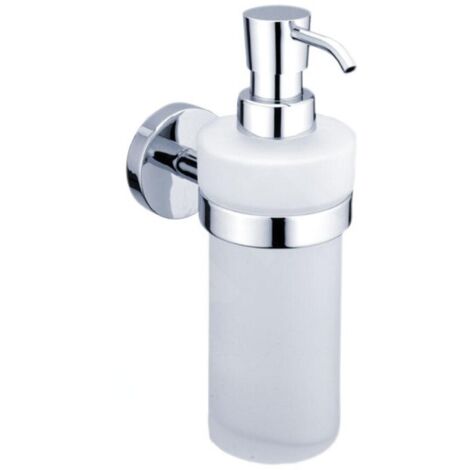 Nimco Unix - Distributeur de savon avec support, 250 ml, verre dépoli/chrome UN 13031W-26
