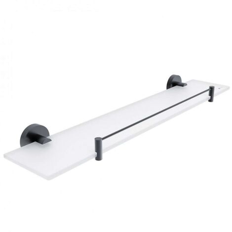 Nimco Unix - Estante, 60 cm, vidrio esmerilado/negro mate UNC 13091BX-60-90