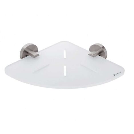 Nimco Unix - Estante esquinero, acero inoxidable/blanco mate UNM X208-10