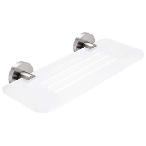 Nimco Unix - Estante IXI, longitud 30 cm, plexiglás mate/acero inoxidable pulido UNM X330-10