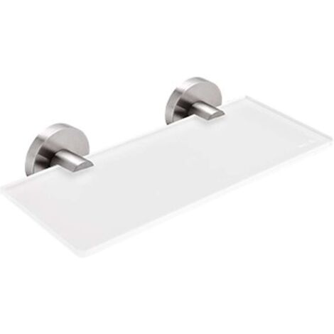 Nimco Unix - Estante, longitud 20 cm, cristal esmerilado/acero inoxidable tallado UNM 13091B-20-10