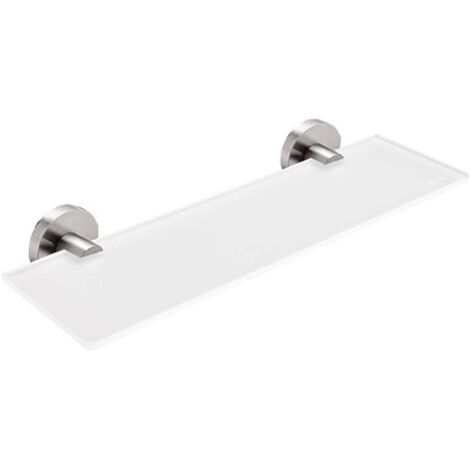 Nimco Unix - Estante, longitud 40 cm, cristal esmerilado/acero inoxidable tallado UNM 13091B-40-10
