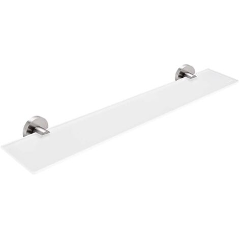 Nimco Unix - Estante, longitud 60 cm, vidrio esmerilado/acero inoxidable tallado UNM 13091B-60-10