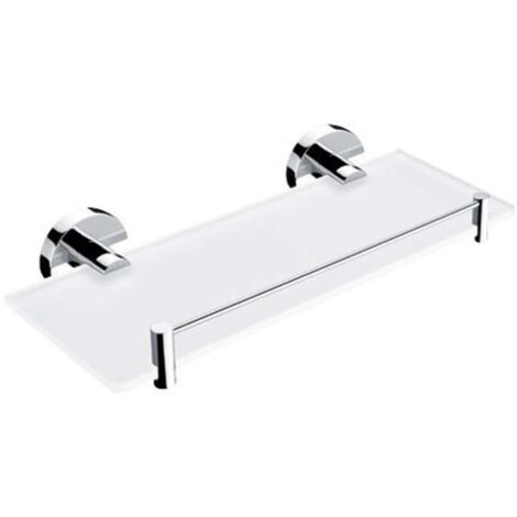 Nimco Unix - Estantería con corralito, 30 cm, cristal esmerilado/cromo UN 13091BX-30-26