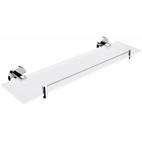 Nimco Unix - Étagère avec rebord, 50 cm, verre mat/chrome UN 13091BX-50-26