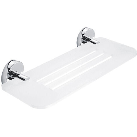 Nimco Unix étagère de salle de bain avec trous, blanc mat, 30 cm UN X330-26