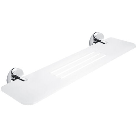 Nimco Unix étagère de salle de bain avec trous, blanc mat, 50 cm UN X350-26