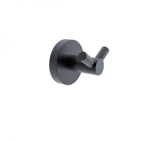 Nimco Unix - Gancho doble, negro mate UNC 13053-90